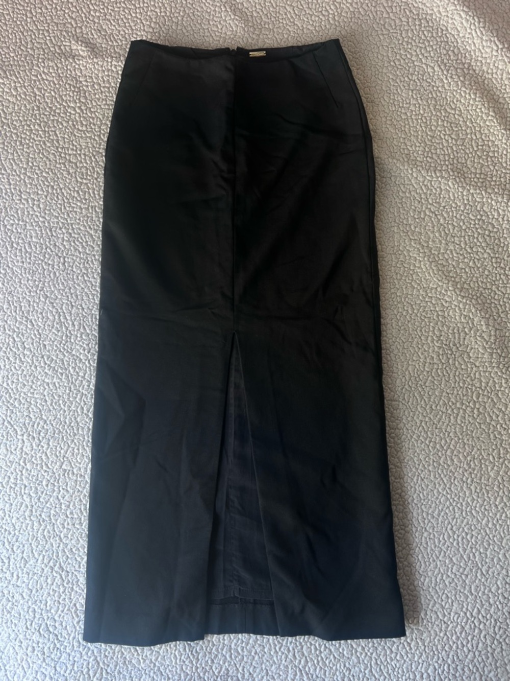 Adam Lippes Wool Silk Pencil Skirt Front Slit Classic Minimalist Black Size 2